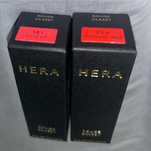 New Hera Rouge Classy Lipsticks Bundle of 2-- 181 Cliche and 324 Dynamic Red Set
